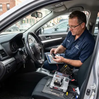 Locksmith working on car key near Italian Market Bella Vista Philadelphia 19147