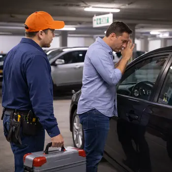 Car lockout service in downtown Philadelphia Center City parking garage