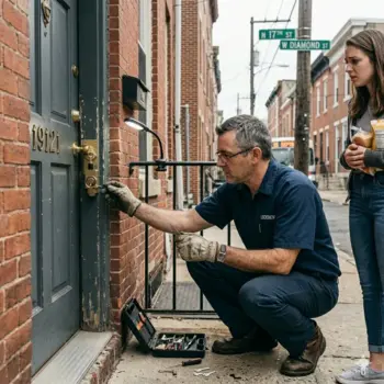 Locksmith arriving at North Philadelphia Stanton neighborhood address 19121
